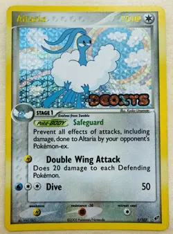 2005 Pokemon Card - Altaria Deoxys 1/107 Holo Reverse Holo Stamped - Image 1