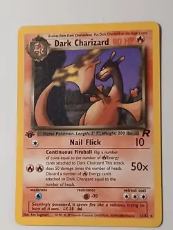 2000 Pokemon Team Rocket First Edition #21/82 Dark Charizard ( Non Holo ) Mint - Image 1