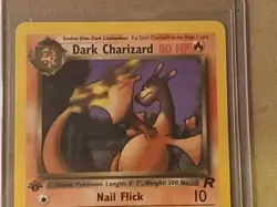 2000 Pokemon Team Rocket First Edition #21/82 Dark Charizard ( Non Holo ) Mint - Image 2