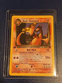 2000 Pokemon Team Rocket First Edition #21/82 Dark Charizard ( Non Holo ) Mint - Image 3