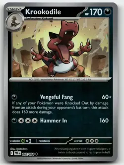 Krookodile 066/094 Uncommon Phantasmal Flames Pokemon Reverse Holo Near Mint - Image 1