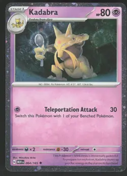 Kadabra Cosmos Holo 064/165 Pokemon TCG SV Promo NM - Image 1