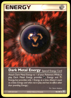 Dark Metal Energy 94/109 RR Team Rocket Returns Pokemon TCG Regular MP - Image 1