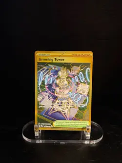 Jamming Tower 243/182 Gold Hyper Rare - Destined Rivals Pokemon - Image 1