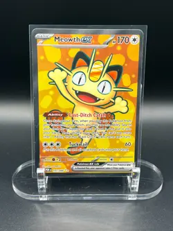 😺 2026 Pokemon Perfect Order 🐈 Meowth ex 107/088 Ultra Rare **Fresh Pull** - Image 1