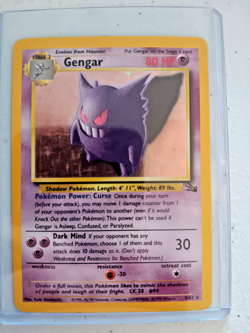 Pokemon Gengar Fossil Holo Foil Unlimited 5/62 MP - Image 1