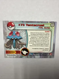 Pokemon TCG Tentacruel #73 Topps Series 1 TV Animation Edition Holo Common - Image 2