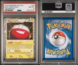 2010 POKEMON HEARTGOLD & SOULSILVER TRIUMPHANT #93 ELECTRODE-HOLO PSA 8 - Image 2