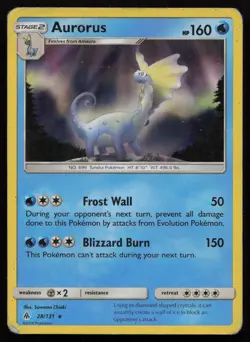 Aurorus 28/131 Holo Rare Forbidden Light Pokemon English HP - Image 1