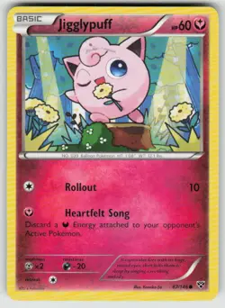 Jigglypuff 87/146 Common XY Pokemon Non-Holo Moderately Played - Image 1