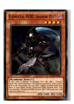 Elemental HERO Shadow Mist SDHS-EN001 Yu-Gi-Oh Unlimited LP - Image 1