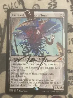 MTG Signed/Altered Emrakul, The Aeons Torn Modern Masters 2015 003/249 Mythic - Image 1