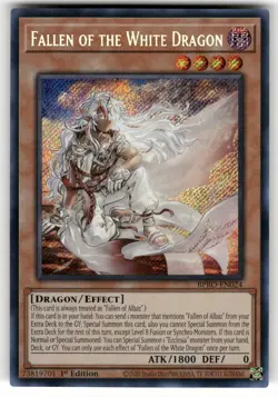 Fallen of the White Dragon BPRO-EN024 Secret Rare Burst Protocol Yu-Gi-Oh NM - Image 1