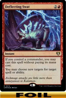 1x - Deflecting Swat - FOIL #214 - Commander Masters - NM MTG - Image 1