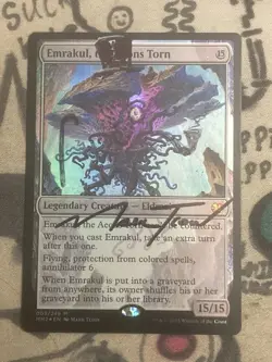 MTG Foil Signed/Altered Emrakul, the Aeons Torn Modern Masters 2015 Mythic - Image 1