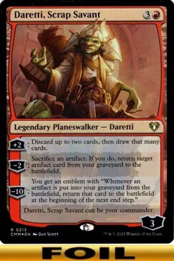 1x - Daretti, Scrap Savant - FOIL #213 - Commander Masters - NM MTG - Image 1