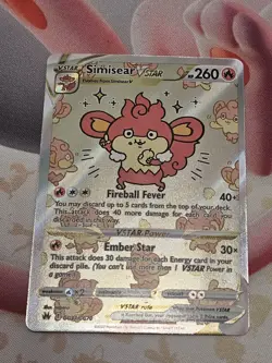 RAW Simisear VSTAR Ultra Rare Crown Zenith GG37/GG70 NM POKEMON GALARIAN GALLERY - Image 1