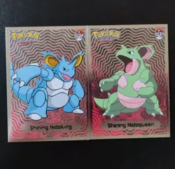 Shining Nidoking Nidoqueen Pokemon Infinity Shiny Set 2 Cards Holo Foil Peru - Image 1