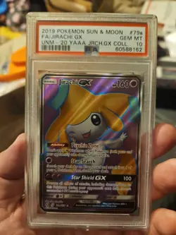 Jirachi GX FA #79a PSA 10 2019 Pokemon S&M Black Star Promo BSP - Image 1