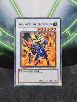 Yugioh Gaia Knight, the Force of Earth 5DS1-EN042 Super Rare 1st Edition NM - Image 1