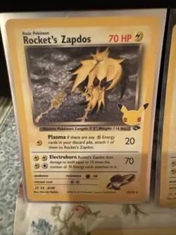 Lot of 3 - Rocket's Zapdos 15/132 Pokemon Celebrations Holo NM - Image 2