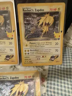 Lot of 3 - Rocket's Zapdos 15/132 Pokemon Celebrations Holo NM - Image 3