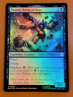 1x Swarm, Being of Bees | FOIL | Spider-Man | MTG Magic Cards - Image 1