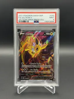 Pokemon Jolteon v #SWSH183 PSA 9 Promo Card - Image 1