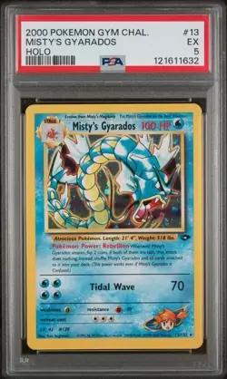 2000 POKEMON GYM CHALLENGE 13 MISTY'S GYARADOS HOLO - PSA 5 - Image 1
