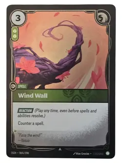 Riftbound League Of Legends Origins Foil Card OGN 064 Wind Wall - Image 1