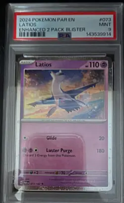 PSA 9 2024 Pokemon Latios #073 SV04 Paradox Rift Holo Rare Pokemon TCG Card - Image 1