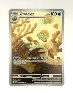 Omanyte 180/165 Scarlet & Violet 151 Full Art Ultra Rare Holo Pokemon Card NM - Image 1