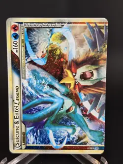 Pokemon TCG Unleashed Suicune and Entei Legend Holo Card Top 94/95 - Image 1