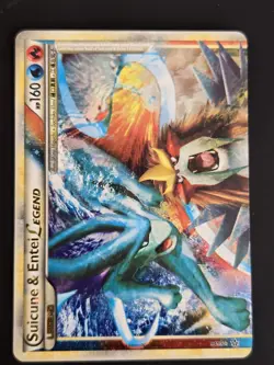 Pokemon TCG Unleashed Suicune and Entei Legend Holo Card Top 94/95 - Image 3