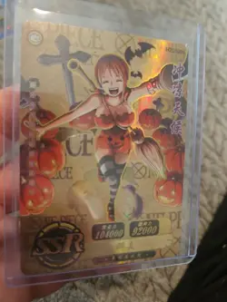 One Piece NAMI Foil Holo SSR HZ01093 GOLD Trading Card - Image 4