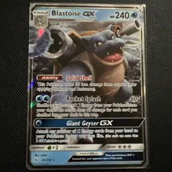 Pokemon TCG Blastoise GX Holo Ultra Rare Card Unbroken Bonds 35/214 - Image 1