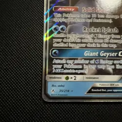 Pokemon TCG Blastoise GX Holo Ultra Rare Card Unbroken Bonds 35/214 - Image 5