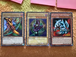 Yu-Gi-Oh! TCG Konami Card Lot - Dark Magician, Blue-Eyes Toon Dragon, Left Leg - Image 1