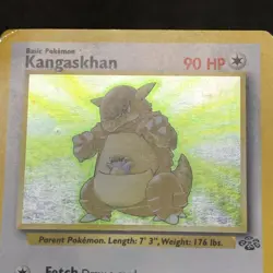 Kangaskhan Pokemon TCG 5/64 Holo Rare Jungle Pokemon Card DAMAGED CORNER - Image 4