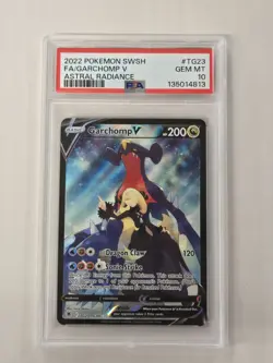 Garchomp V PSA 10 English Pokemon Card TG23 Astral Radiance 2022 Cynthia Alt Art - Image 1