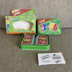 UNO SpongeBob Deluxe Collector Tin Cards NEW Nice Box Complete Set - Image 1