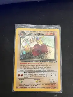 Pokemon Dark Dugtrio 6/82 Team Rocket Holo Rare Unlimited 50 HP Card 2000 - Image 1