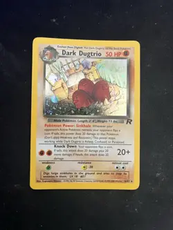 Pokemon Dark Dugtrio 6/82 Team Rocket Holo Rare Unlimited 50 HP Card 2000 - Image 2