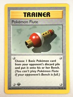 Pokemon Flute Base Set Shadowless 86/102 1st Edition Uncommon Card - Image 1