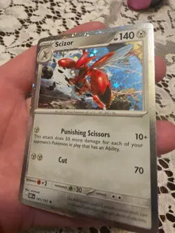 Scizor - Cosmos Holo - Obsidian Flames 141/197 Promo Pokemon TCG Card NM - Image 1