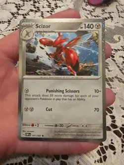 Scizor - Cosmos Holo - Obsidian Flames 141/197 Promo Pokemon TCG Card NM - Image 2
