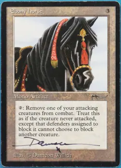 Ebony Horse Arabian Nights PLD Artifact Rare SIGNED CARD (518313) ABUGames - Image 1