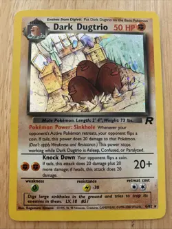 Dark Dugtrio 6/82 Team Rocket Holo Pokemon TCG Vintage Card - Image 1