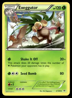 Exeggutor XY - Roaring Skies 2/108 MP Pokemon TCG | Buy 10 Get 10 Free - Image 1