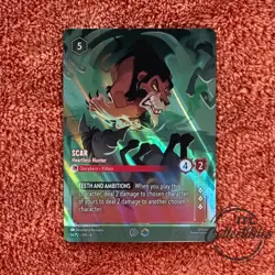 Lorcana Scar Heartless Hunter 14/P2 | ENCHANTED | Store Championship Promo - Image 1